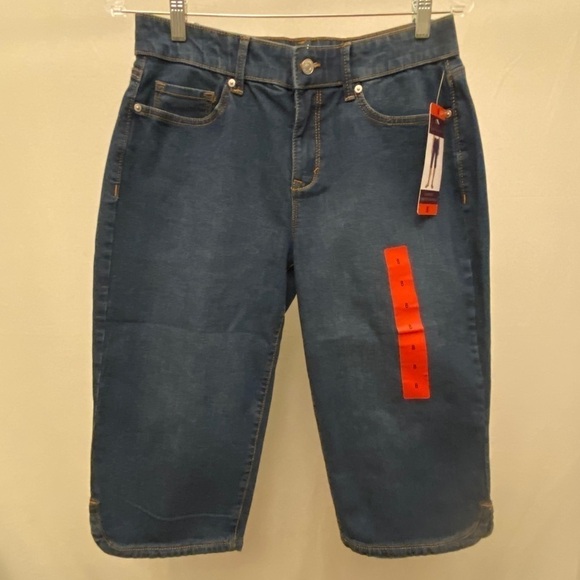 Gloria Vanderbilt NWT Denim Skimmer, Capris, Peddle Pushers Slimming Stretch 8 - Picture 2 of 8